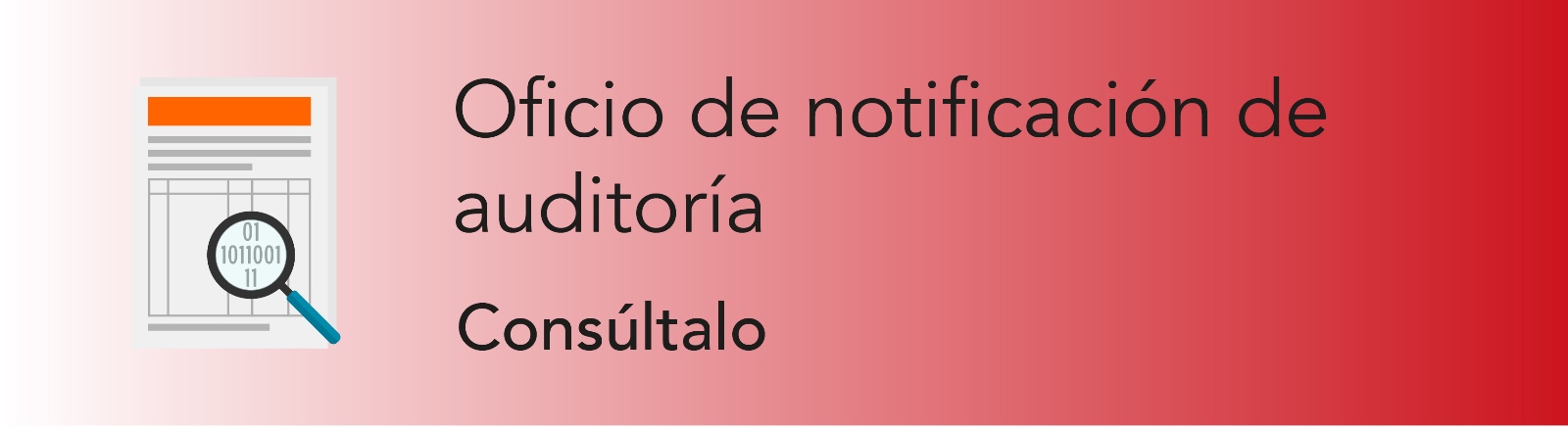 Imagen que permite conocer al Oficio de notificación de auditoría